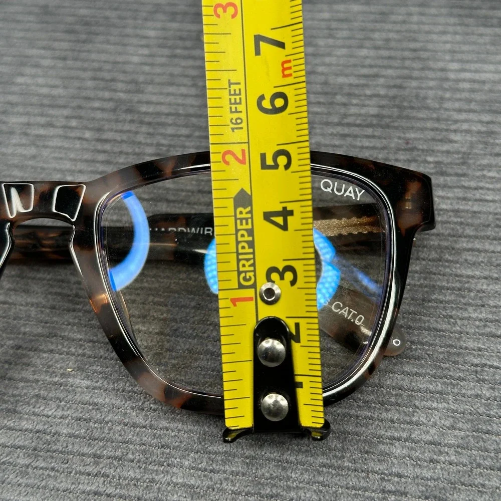 Quay Australia Hardwire Tortoise Blue Light Blocking Glasses Square 126